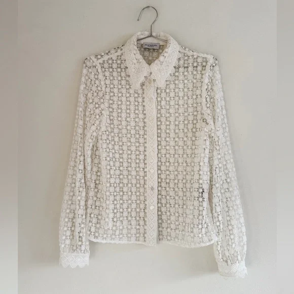 White Lace Blouse - Picture 2 of 5